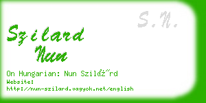 szilard nun business card